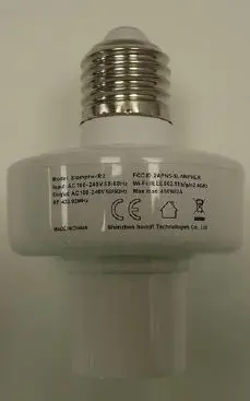 Foto do aviso oficial: Sonoff Wi-Fi Smart Lamp Holder Suporte para lâmpadas — risco: Choque elétrico