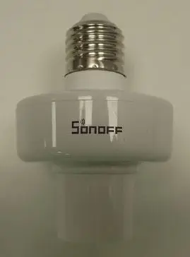 Foto do aviso oficial: Sonoff Wi-Fi Smart Lamp Holder Suporte para lâmpadas — risco: Choque elétrico