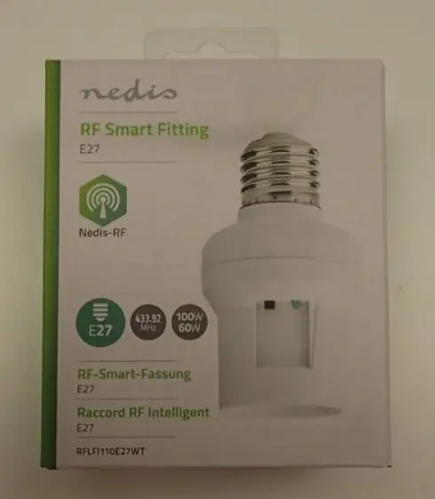Photo de l’avis officiel: Nedis Nedis RF Smart Fitting Porte-lampe — risque: Choc électrique