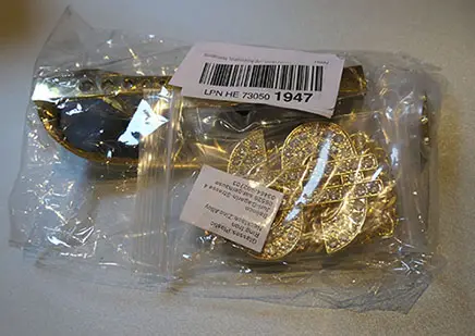 Photo de l’avis officiel: Ensemble de bijoux — risque: Risque chimique (INFO/00097/23)