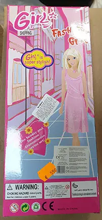 Photo de l’avis officiel: Girl Moden Poupée en plastique — risque: Risque chimique