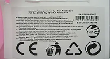 Photo from the official notice: Toys Amsterdam Playset baby doll 21cm with car seat 23cm, pink plastic doll — strangulation risk