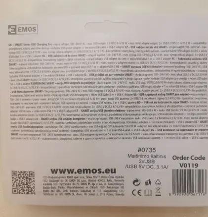 Photo de l’avis officiel: EMOS EMOS Chargeur USB — risque: Choc électrique