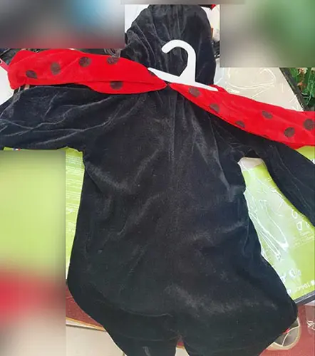 Foto aus der offiziellen Meldung: CHAKS Coccinelle Ausgefallenes Kleid Kostüm — Risiko: Ersticken