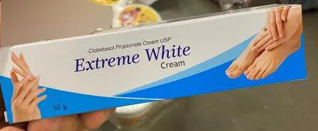 Photo de l’avis officiel: Extreme White Cream Crème éclaircissante pour la peau — risque: Risque chimique