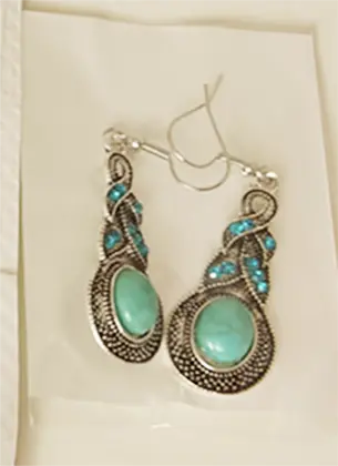 Foto dell’avviso ufficiale: 925 Silver Jewelry Set Bohemian Turquoise Orecchini — rischio: Rischio chimico