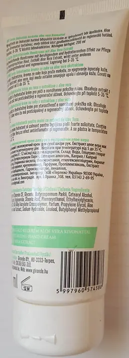 Foto aus der offiziellen Meldung: Lorin Moisturizing hand cream with aloe vera extract Handcreme — Risiko: Chemikalie