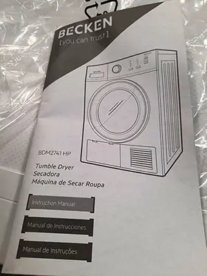 Photo de l’avis officiel: BECKEN Tumble Dryer (Máquina de Secar Roupa) Sèche-linge — risque: Incendie