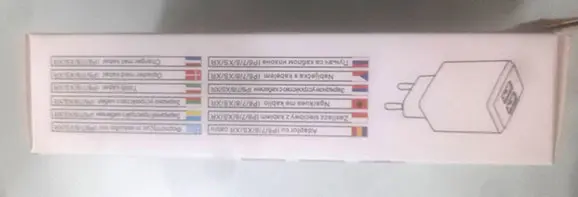 Photo from the official notice: OnePlus WALL CHARGER with IP6/7/8/XS/XR Cable (Carregador Cabo de Rede IP6/7/8/XS/XR) usb charger — electric shock risk