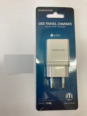 Foto uit de officiële melding: BOROFONE Reseladdare USB-oplader — risico: Milieu