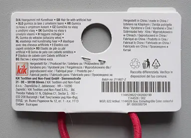 Photo from the official notice: Kik Ponytail with artificial hair / hajgumi műhajjal ponytail artificial hair — burns risk