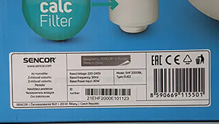 Photo from the official notice: Sencor Air humidifier — microbiological risk