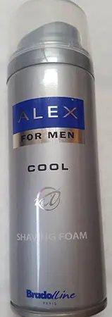 Photo de l’avis officiel: Bradoline Alex for men shaving foam Mousse de rasage — risque: Risque chimique