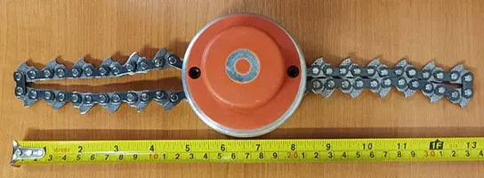 Photo from the official notice: Flail-type cutting attachments for brush cutters — injuries risk