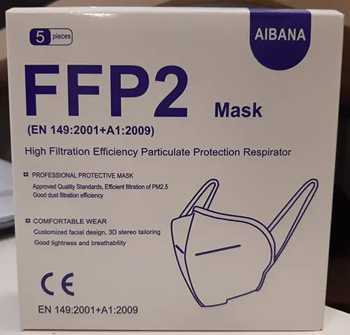 Photo de l’avis officiel: AIBANA AIBANA FFP2/KN95 Masque filtre à particules — risque: Risque sanitaire/autre