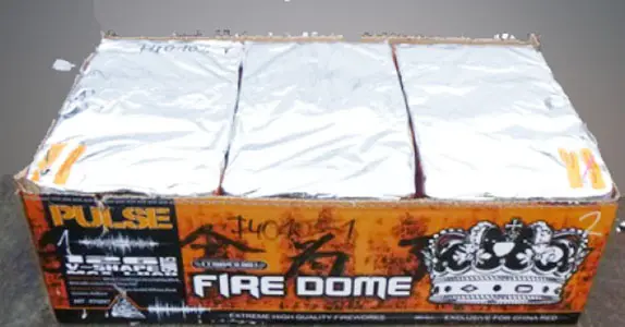 Photo de l’avis officiel: China Red Fire Dome Artifices — risque: Blessures