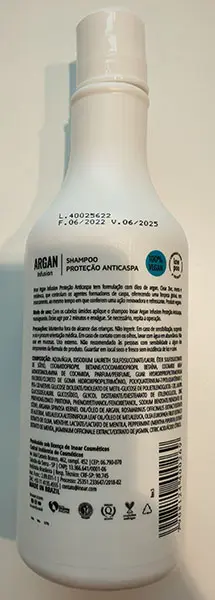 Foto dell’avviso ufficiale: INOAR Argan Infusion Shampoo per capelli e balsamo — rischio: Rischio chimico