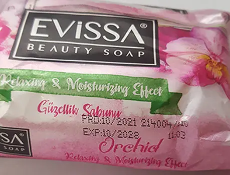 Photo de l’avis officiel: Evissa EVISSA Beauty Soap Savon — risque: Risque chimique