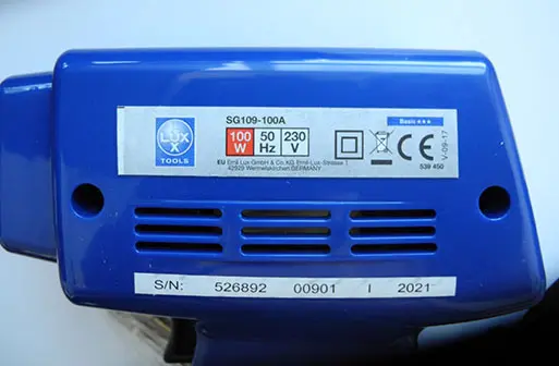 Foto do aviso oficial: LUX TOOLS Ferro de soldar — risco: Choque elétrico
