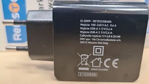 Photo de l’avis officiel: REINSTON Chargeur USB — risque: Choc électrique & Incendie