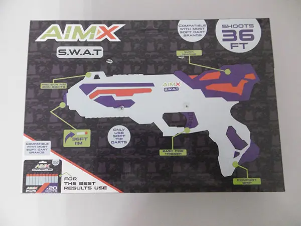 Photo de l’avis officiel: AIMX S.W.A.T. Jeu de pistolet à jouet — risque: Dommages à la vue