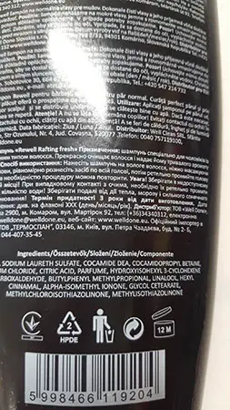 Zdjęcie z oficjalnego zgłoszenia: welldone cosmetics Rewell Sampon normál hajra / shampoo for normal hair Szampon — ryzyko: Chemiczne