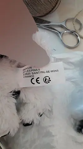 Photo de l’avis officiel: La compagnie des marmottes Vache Zoé 13cm Jouet doux — risque: Étouffement
