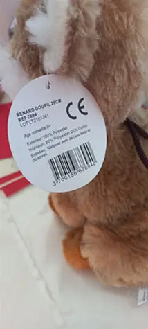 Foto do aviso oficial: La compagnie des marmottes Renard Goupil 20cm Brinquedo macio — risco: Engasgamento