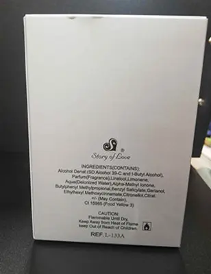Foto aus der offiziellen Meldung: Story of Love Eau de Parfum / Story of Love - Success EdP Parfüm — Risiko: Chemikalie