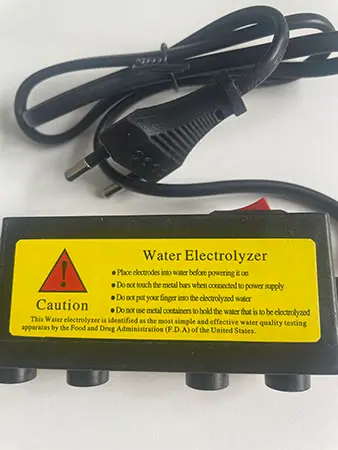 Photo from the official notice: Water electrolysis device — electric shock risk