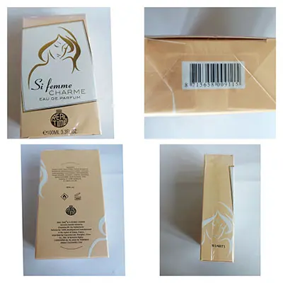 Photo de l’avis officiel: REAL TIME SI FEMME CHARME Parfum — risque: Risque chimique