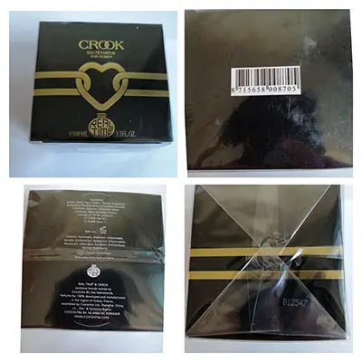 Photo de l’avis officiel: REAL TIME CROOK Parfum — risque: Risque chimique (A12/01922/23)