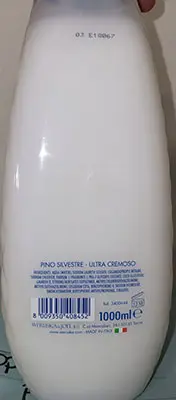 Photo de l’avis officiel: Pino Silvestre Ultra cremoso bagno schiuma Mousse de bain — risque: Risque chimique