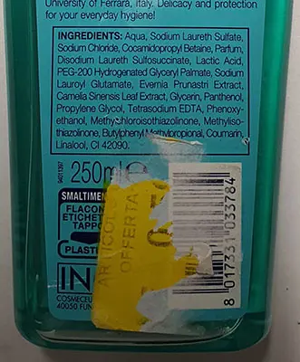 Photo de l’avis officiel: Sanosan Neutractive Mousse de douche — risque: Risque chimique
