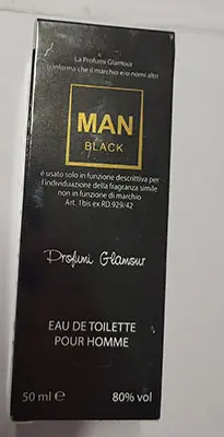 Photo de l’avis officiel: profumi Glamour Man Black Eau de toilette — risque: Risque chimique