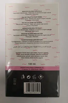 Foto dell’avviso ufficiale: Prady Parfums Agua viva de rosas Eau de toilette — rischio: Rischio chimico