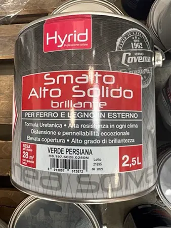 Foto dell’avviso ufficiale: COVEMA HYRID SMALTO ALTO SOLIDO SATINATO, 2)HYRID SMALTO ALTO SOLIDO BRILLANTE,  3)PY4 SMALTO GRANA GROSSA Ver — rischio: Rischio chimico