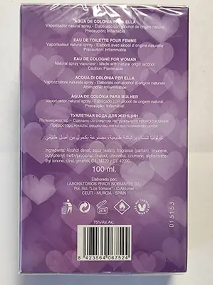Foto dell’avviso ufficiale: Prady Parfums Carol &amp; Carol purple Eau de toilette — rischio: Rischio chimico
