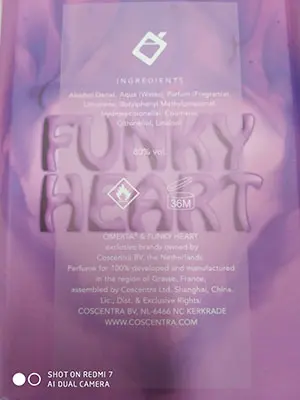 Foto dell’avviso ufficiale: OMERTA Funky heart Profumo — rischio: Rischio chimico