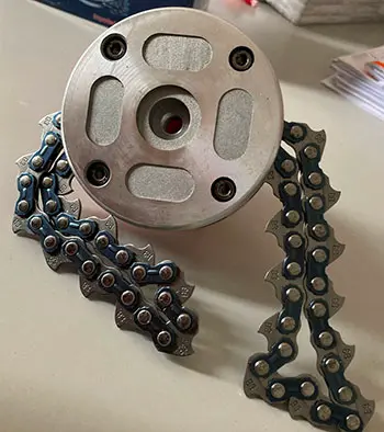 Foto do aviso oficial: Iangyuan TRIMMER HEAD OUMA STYLE Cabeça de corte rotativa com duas correntes — pinceladoras — risco: Ferimentos