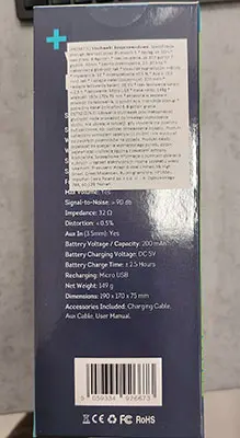 Photo from the official notice: FUNKI Wireless headphones — environment risk