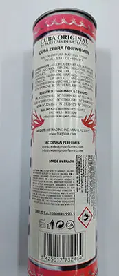 Photo de l’avis officiel: CUBA Eau de Parfum fo women — risque: Risque chimique