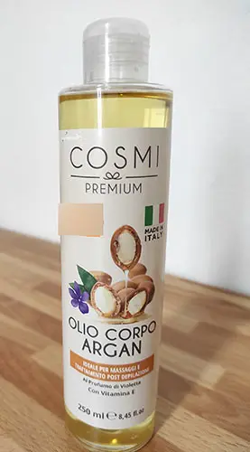 Foto uit de officiële melding: Cosmi Olio corpo argan Lichaamsolie — risico: Chemische risico's