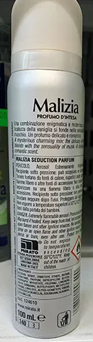 Photo de l’avis officiel: Malizia Malizia Musk Spray déodorant — risque: Risque chimique
