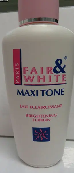 Photo de l’avis officiel: Fair &amp; White MAXI TONE LAIT ECLAIRCISSANT BRIGHTENING LOTION Lotion éclaircissante pour la peau — risque: Risque chimique