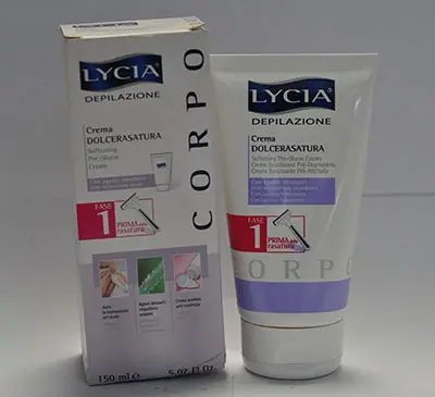 Photo de l’avis officiel: LYCIA Lycia depilazione Crème pour l’élimination des cheveux — risque: Risque chimique
