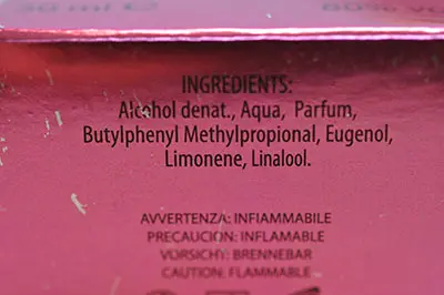 Photo de l’avis officiel: Glamour profumi Miracl Eau de toilette — risque: Risque chimique