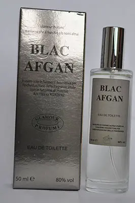 Photo de l’avis officiel: Glamour profumi Blac Afgan Eau de toilette — risque: Risque chimique