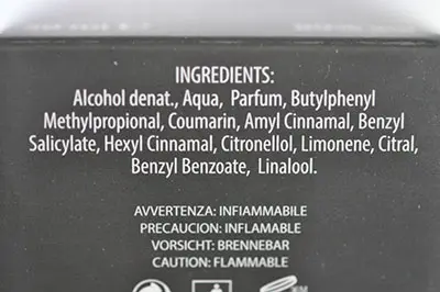Photo de l’avis officiel: Glamour profumi Cred Eau de toilette — risque: Risque chimique