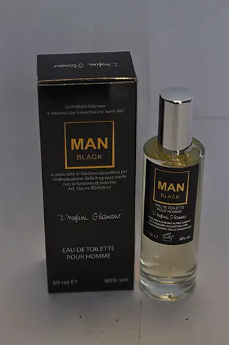 Photo de l’avis officiel: Glamour profumi Man Black Eau de toilette — risque: Risque chimique
